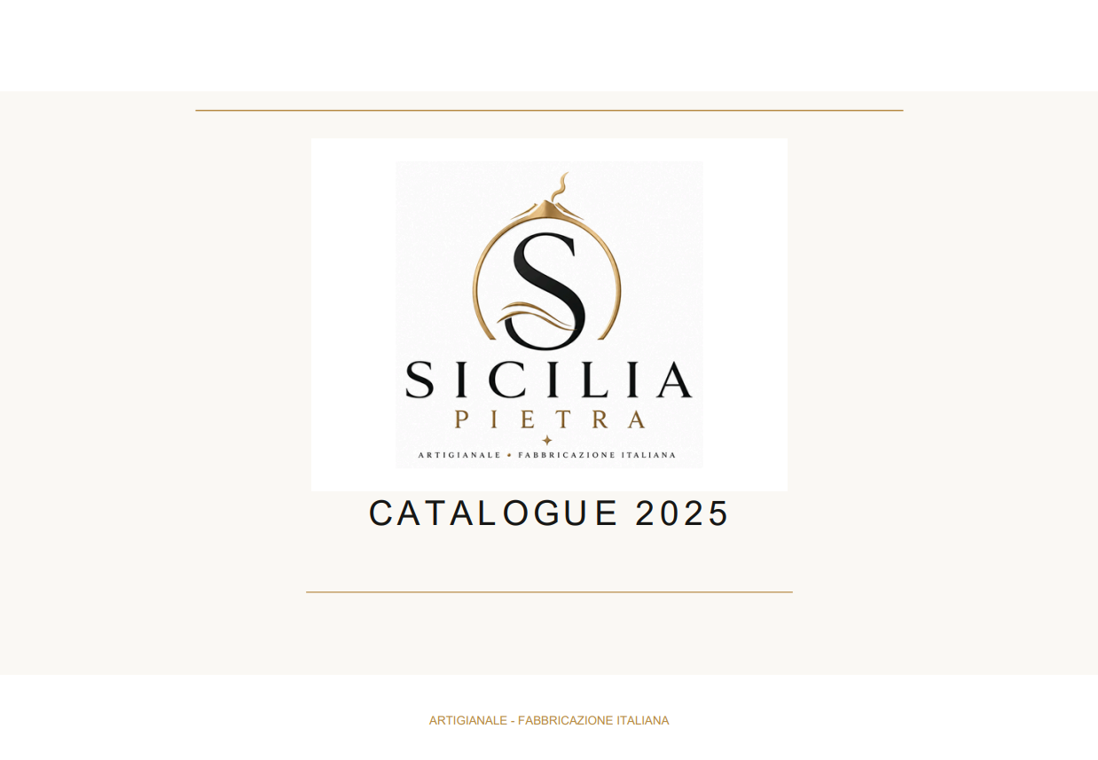 Couverture du catalogue Produits d'Extérieur Sicilia Pietra 2025