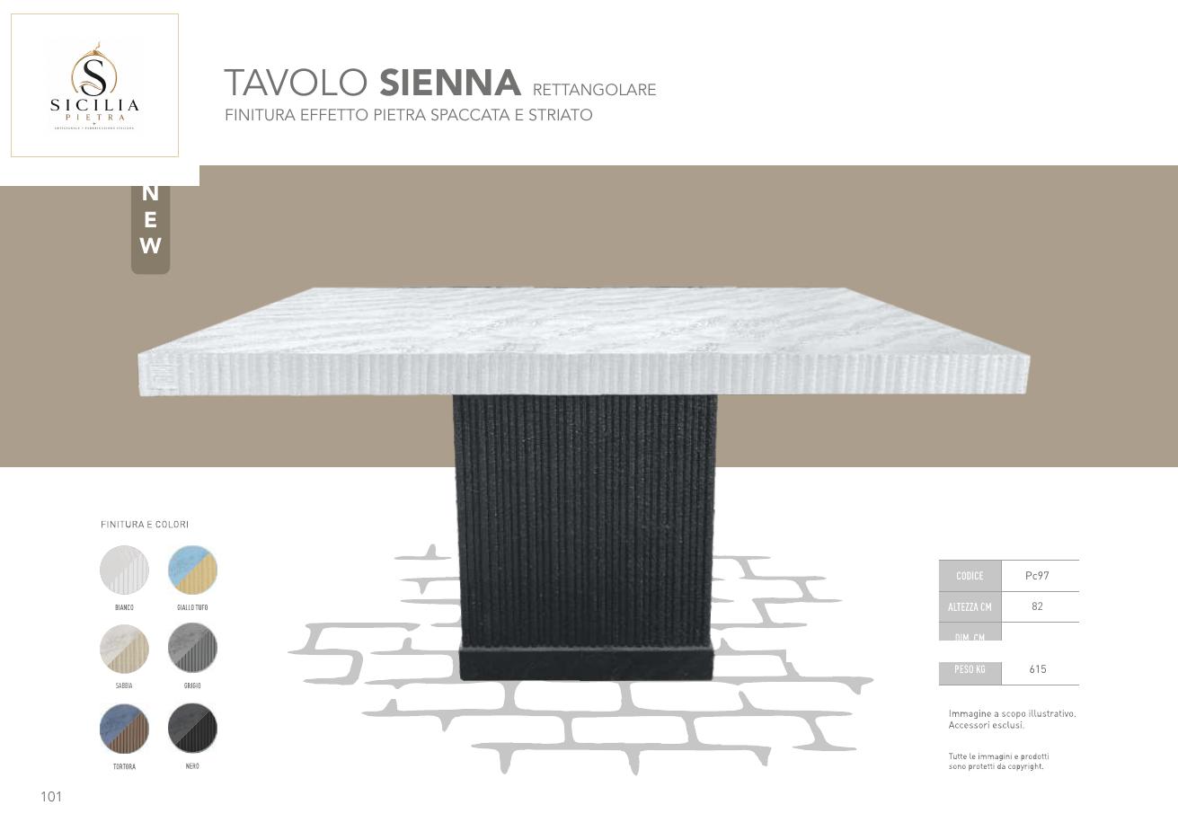 Tavolo Sienna Rettangolare